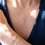 Mira Golden Heart Necklace