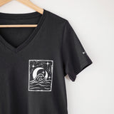 Be The Light | Polished Comfort V-Neck with Sleeve Affirmation