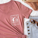 Be The Light | Polished Comfort V-Neck with Sleeve Affirmation