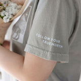 Follow Your True North | Homey Hug Tee with Sleeve Affirmation