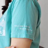 Follow Your True North | Positive Vibes Tee with Sleeve Affirmation