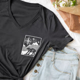 Follow Your True North | Polished Comfort V-Neck with Sleeve Affirmation