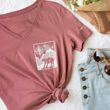 Follow Your True North | Polished Comfort V-Neck with Sleeve Affirmation