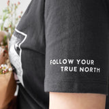 Follow Your True North | Polished Comfort V-Neck with Sleeve Affirmation
