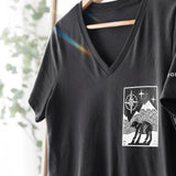 Follow Your True North | Polished Comfort V-Neck with Sleeve Affirmation