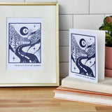 The Beauty is in the Journey | Linocut Empathy Card
