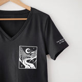 The Beauty is in the Journey | Polished Comfort V-Neck with Sleeve Affirmation