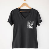 The Beauty is in the Journey | Polished Comfort V-Neck with Sleeve Affirmation