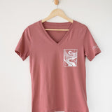 The Beauty is in the Journey | Polished Comfort V-Neck with Sleeve Affirmation