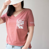 The Beauty is in the Journey | Polished Comfort V-Neck with Sleeve Affirmation
