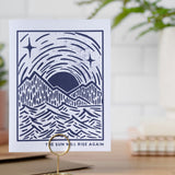 The Sun Will Rise Again | Linocut Empathy Card