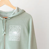 The Sun Will Rise Again | Women's Zip Hoodie with Sleeve Affirmation
