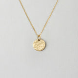 Classic Hammered Coin Necklace | Mini 1/2''