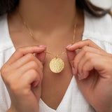 Classic Hammered Coin Necklace | Maxi 1''