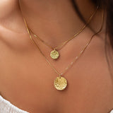 Classic Hammered Coin Necklace | Mini 1/2''