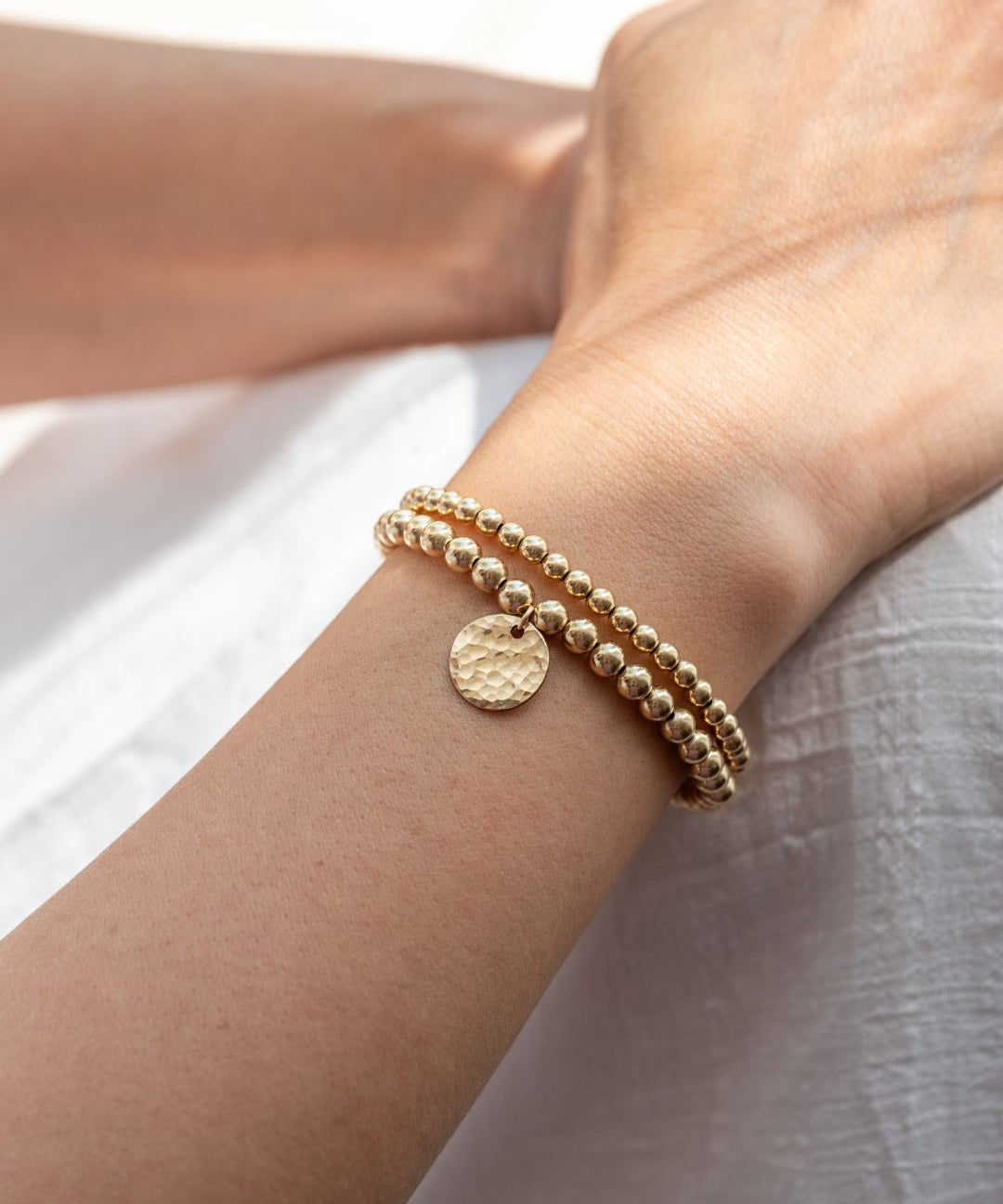 You Can Do Hard Things | 1/2" Hammered Coin Bracelet