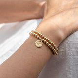 You Are Loved | 1/2" Hammered Coin Bracelet