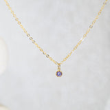 Aura Birthstone Necklace (February Amethyst)