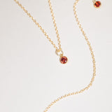 Aura Birthstone Necklace (January Garnet)