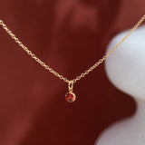 Aura Birthstone Necklace (January Garnet)