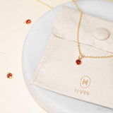 Aura Birthstone Necklace (January Garnet)