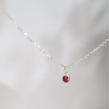 Aura Birthstone Necklace (January Garnet)