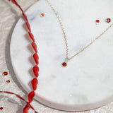 Aura Birthstone Necklace (January Garnet)