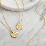 Classic Hammered Coin Necklace | Mini 1/2''