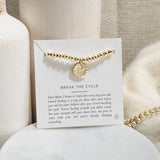 Break The Cycle | 1/2" Hammered Coin Bracelet