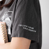 Follow Your True North | Positive Vibes Tee with Sleeve Affirmation