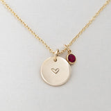 Heart Alma Birthstone Necklace