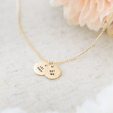 Mini Horizon Necklace with a Secret Message