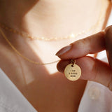 Classic Hammered Coin Necklace | Mini 1/2''