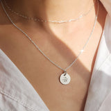 Classic Hammered Coin Necklace | Mini 1/2''