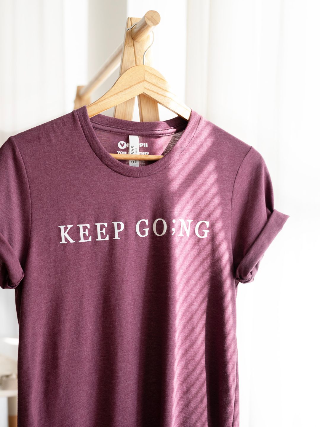 Keep Go;ng Semicolon | Unisex Eco T-Shirt – happii