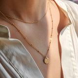 Classic Hammered Coin Necklace | Micro 3/8''