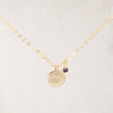 Mini Vera Birthstone Necklace (February Amethyst)