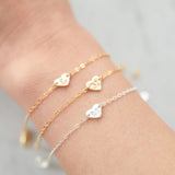 Mira Silver Heart Bracelet