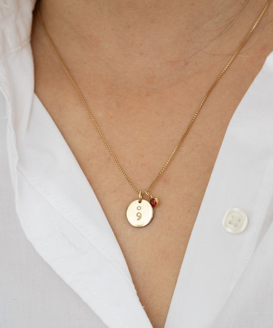 Semicolon | Alma Birthstone Necklace