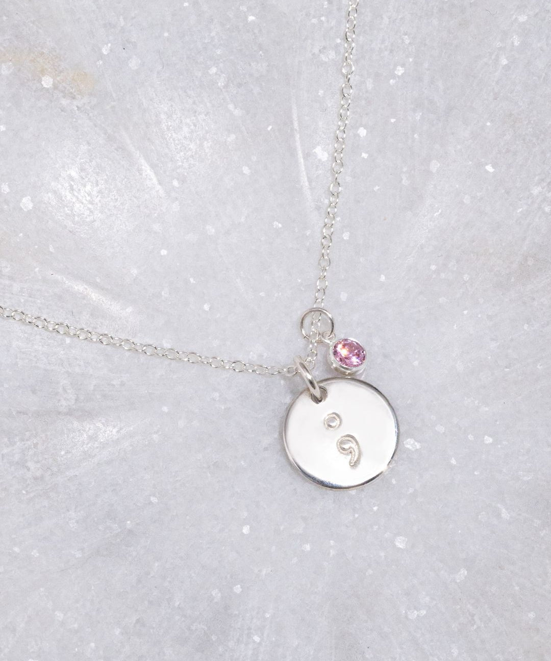 Semicolon | Alma Birthstone Necklace