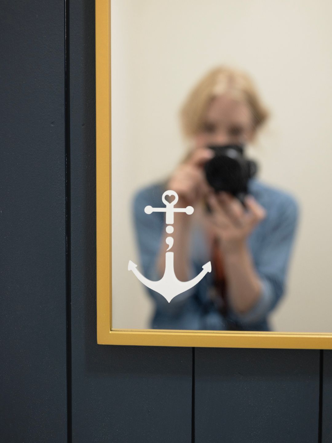 Semicolon Anchor | Transfer Sticker Decal