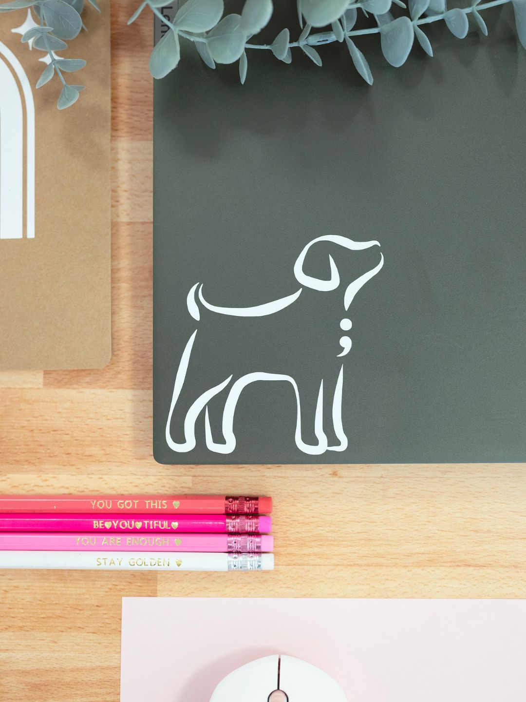 Semicolon Dog | Transfer Sticker Decal