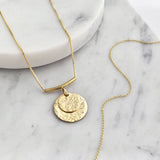 Signature Double Hammered Coin Necklace