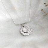 Signature Double Hammered Coin Necklace