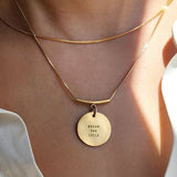 Signature Single Hammered Coin Necklace | 3/4'' Coin