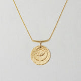 Signature Triple Hammered Coin Necklace