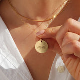 This Too Shall Pass | 3/4" Hammered Coin Necklace