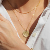 Classic Hammered Coin Necklace | Midi 3/4''