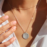 This Too Shall Pass | 3/4" Hammered Coin Necklace