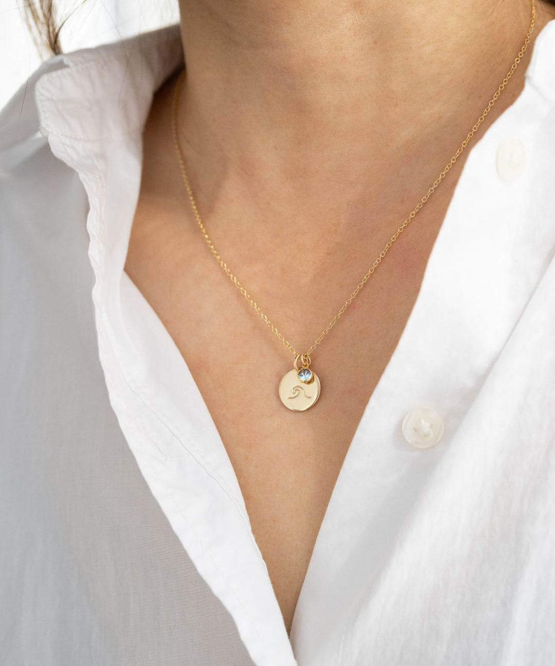 Wave | Alma Birthstone Necklace